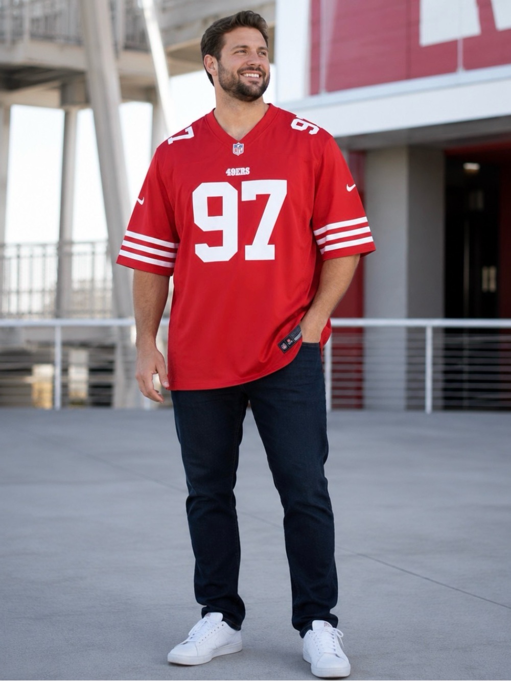 Nike Men's Red San Francisco 49ers #97 Football Jersey